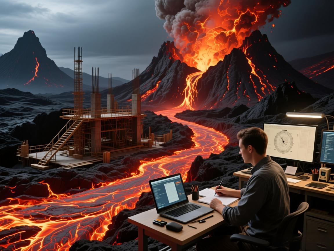 岩浆秘密基地建造教学