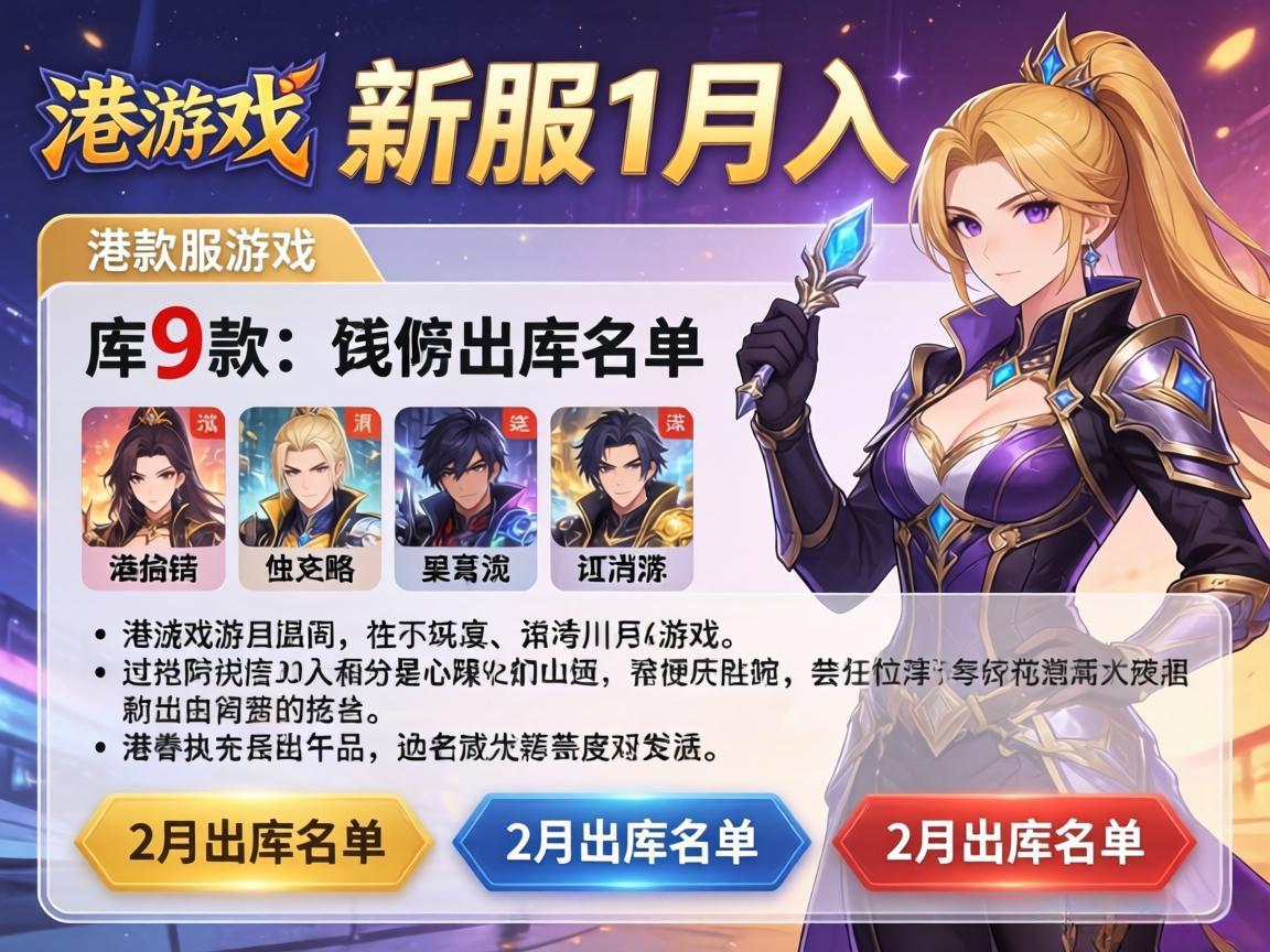 港服1月入库9款游戏及2月出库名单