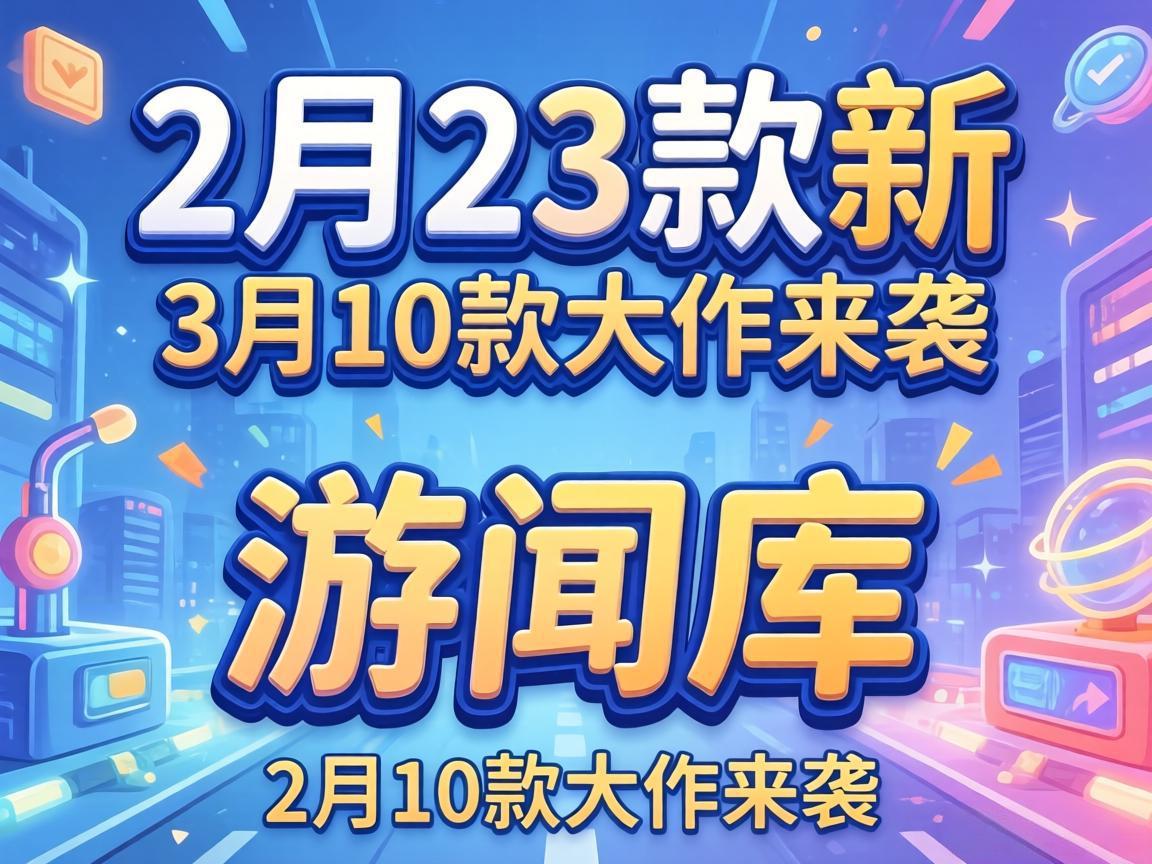2月23款新游入库,3月10款大作来袭